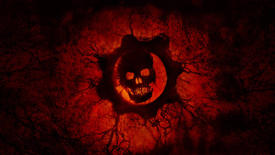 Gears Of War Red Skull Wallpaper