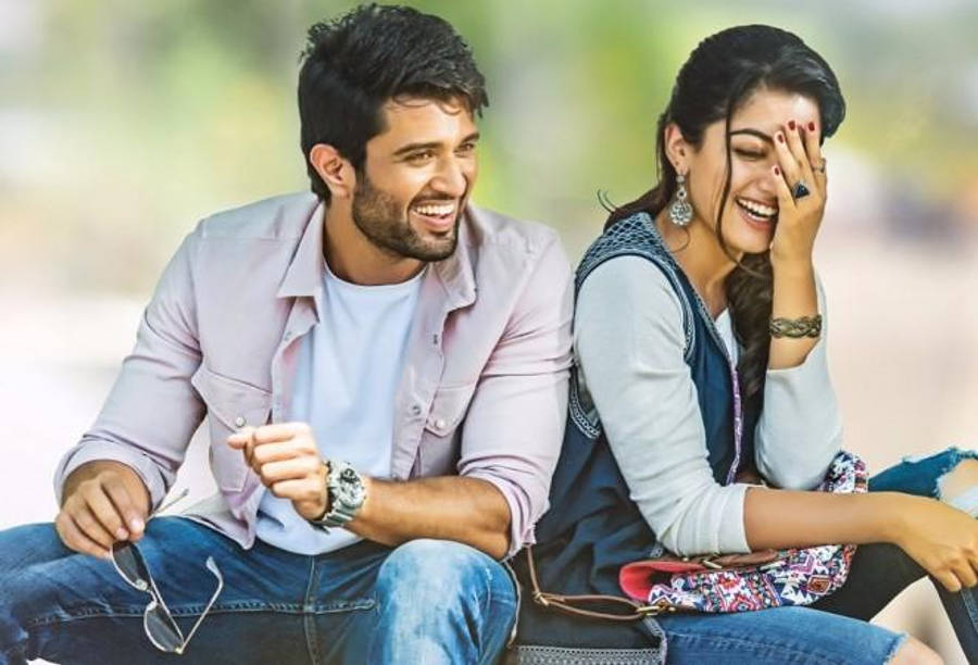 Geetha Govindam Geetha Laughing Wallpaper