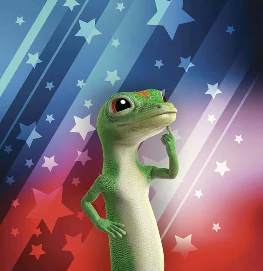 Geico Gecko Patriotic Background Wallpaper