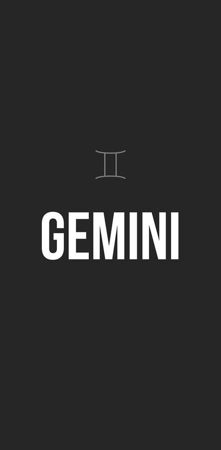 Gemini Zodiac Black Poster Wallpaper