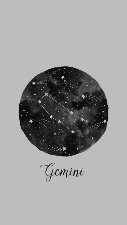 Gemini Zodiac Minimalist Art Wallpaper