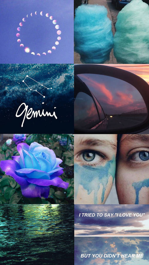 Gemini Zodiac Mood Board Wallpaper