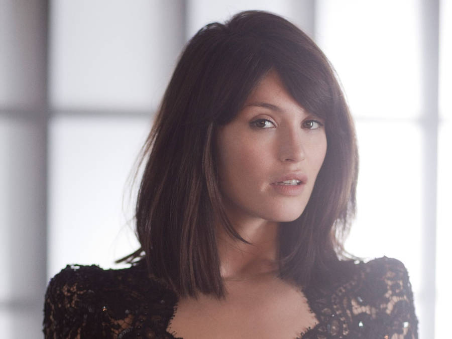 Gemma Arterton Black Sequin Dress Wallpaper