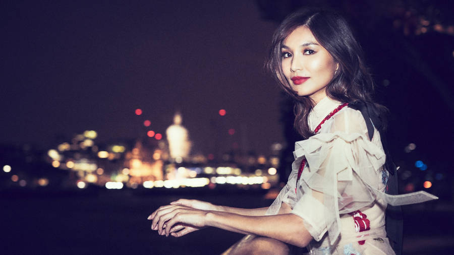 Gemma Chan In Night Sky Wallpaper