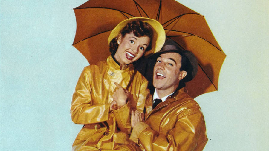 Gene Kelly Under An Umbrella Wallpaper