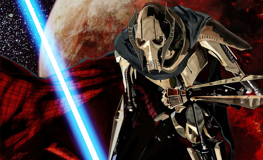 General Grievous With Light Saber Wallpaper