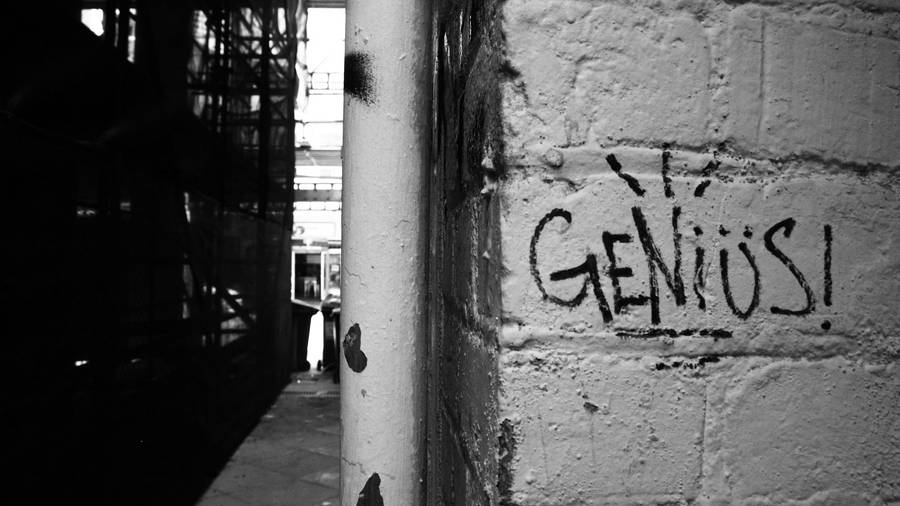 'genius' Word Urban Art Wallpaper