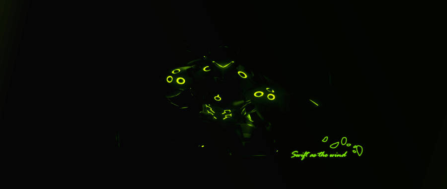 Genji Widescreen Neon Green Wallpaper