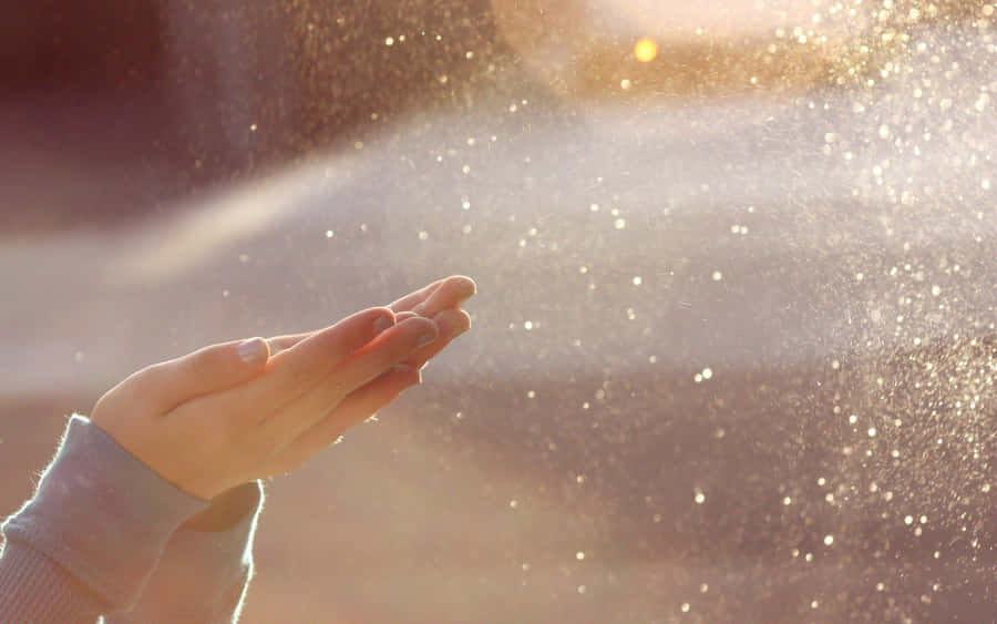 Gentle Touch Sunlit Dust Particles Wallpaper