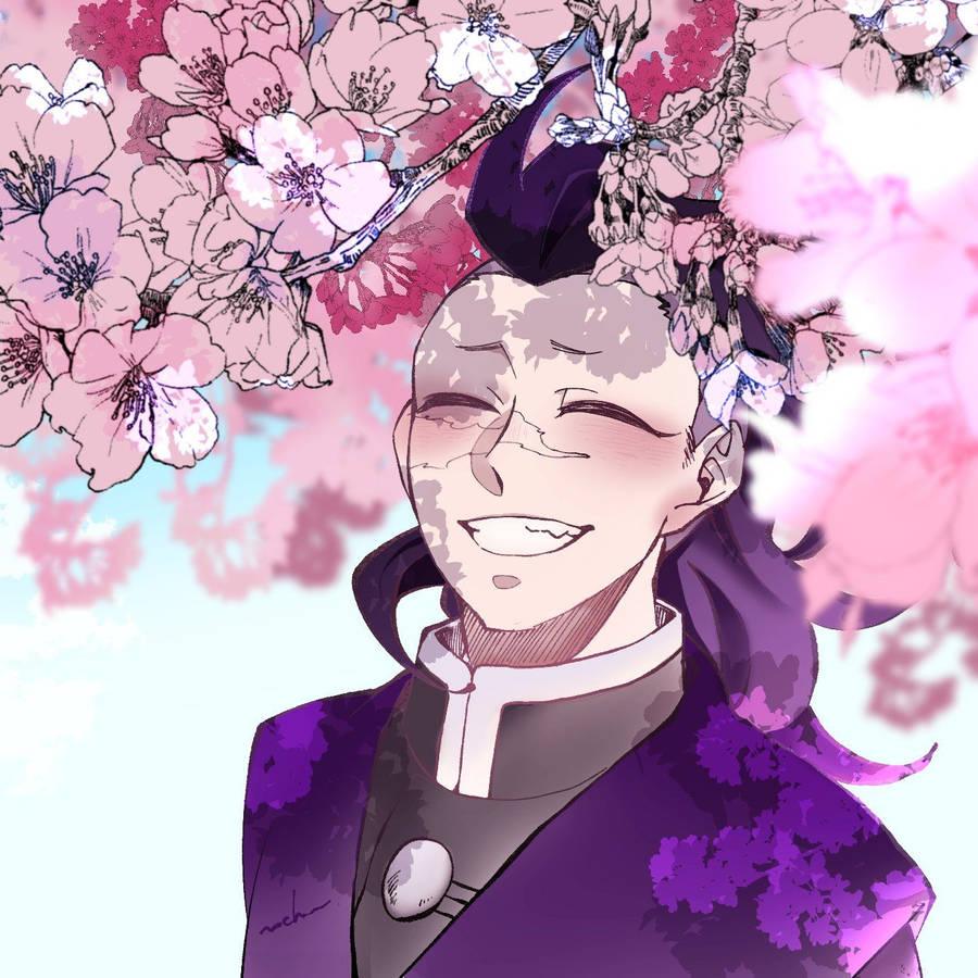 Genya Under Sakura Tree Wallpaper