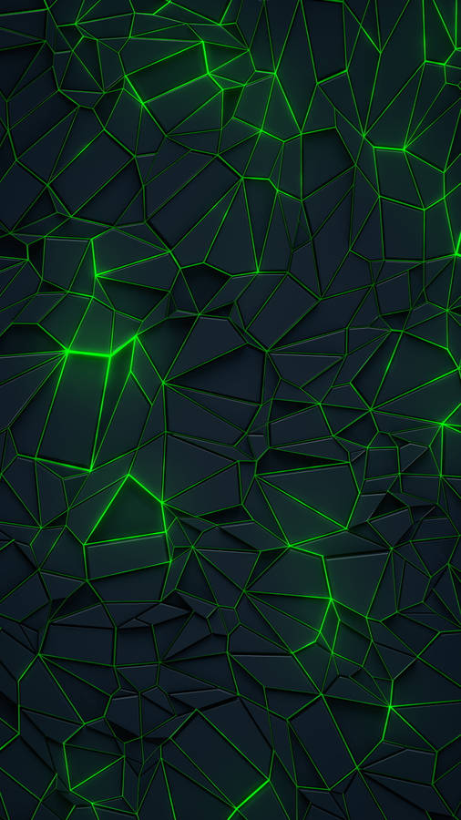 Geometric Green Neon Aesthetic Iphone Wallpaper