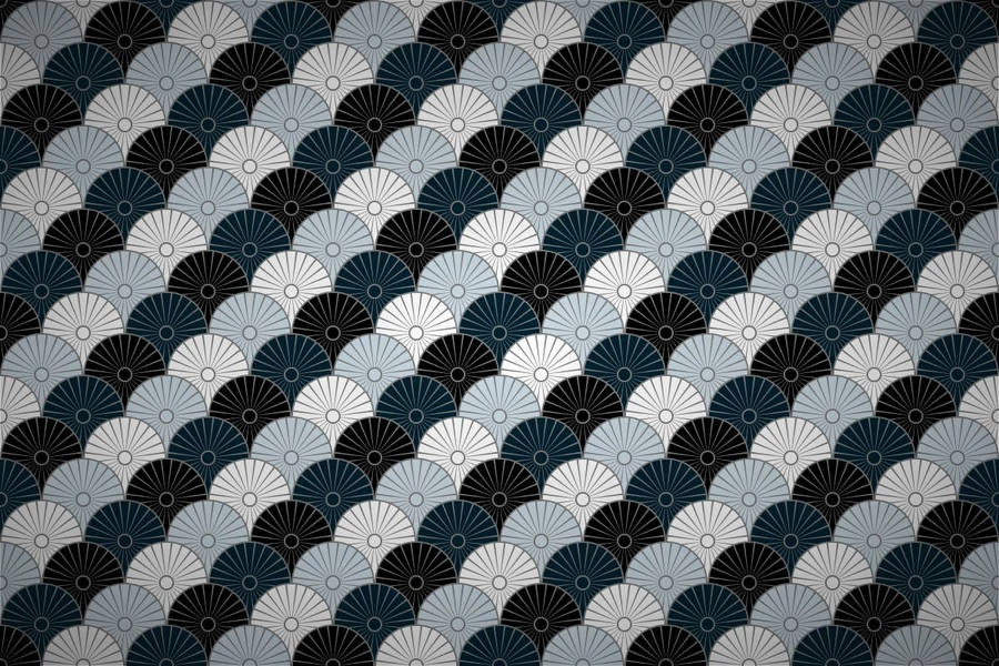 Geometric Japanese Waves Pattern Wallpaper