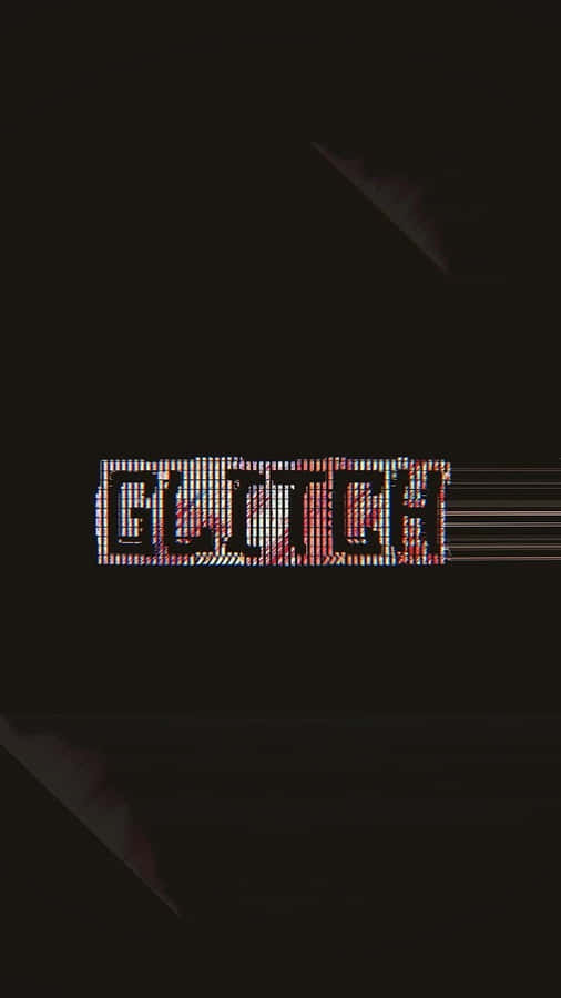 Geometric Patterns Create A Unique And Futuristic Expression With Black Glitch Wallpaper