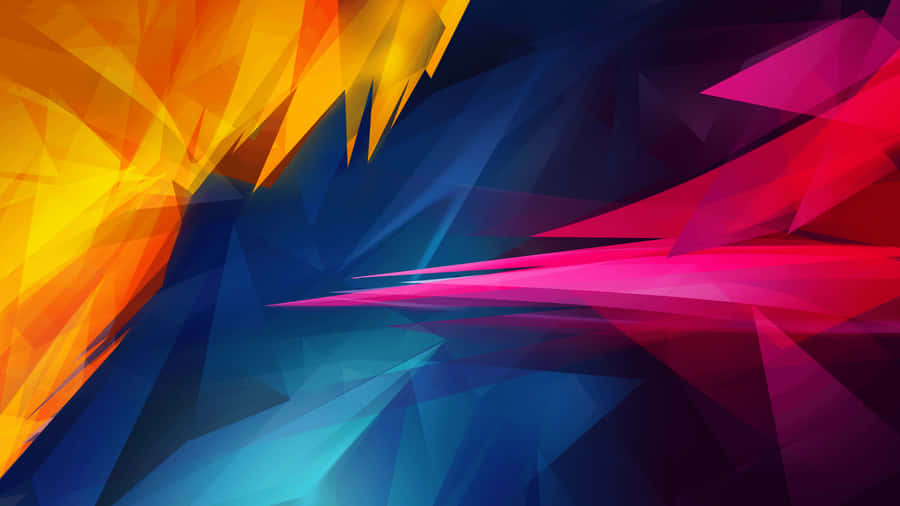 Geometric Shapes In An Abstract Colorful Pattern Wallpaper