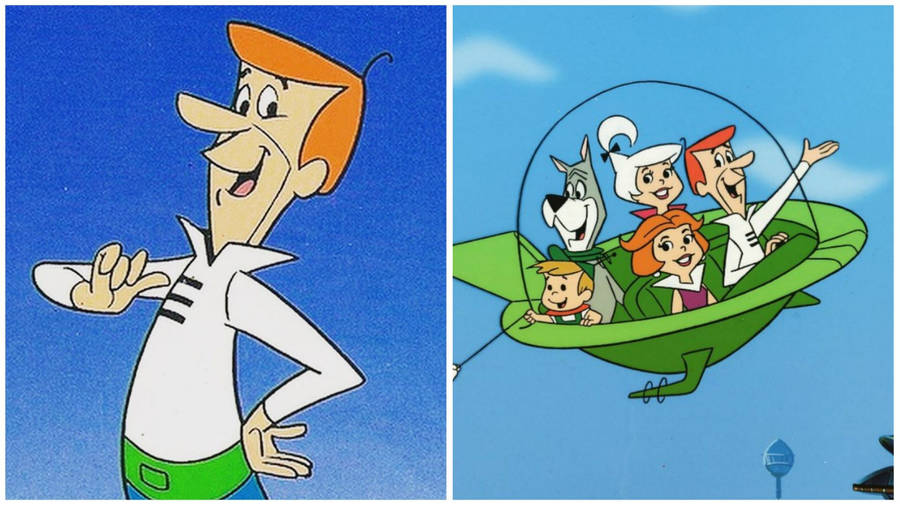 George Jetson And The Jetsons Side-by-side Wallpaper