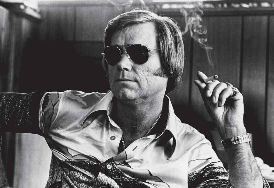 George Jones Smoking Cigarette Photography Wallpaper