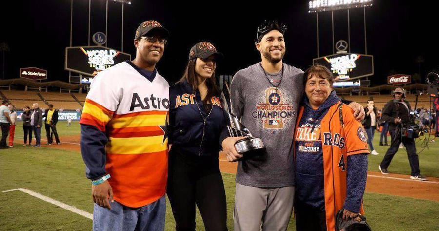 George Springer Parents And His Wife Wallpaper