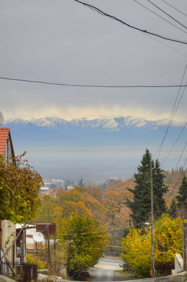 Georgia Gurjaani Mountain Range Wallpaper