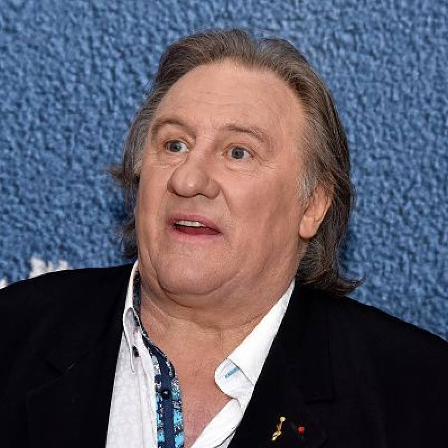 Gérard Depardieu Blue Aesthetic Background Wallpaper