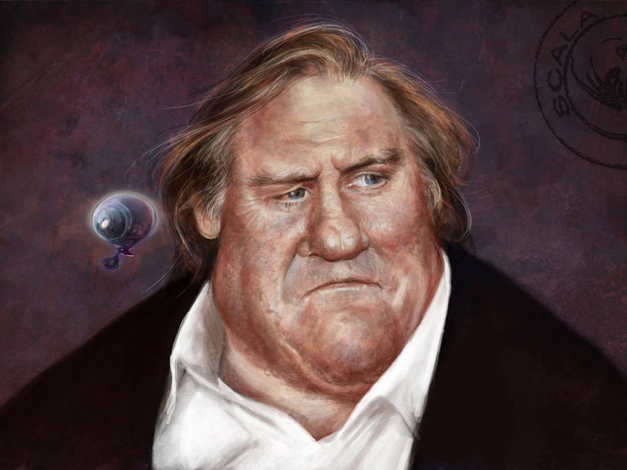 Gérard Depardieu Caricature Art Wallpaper