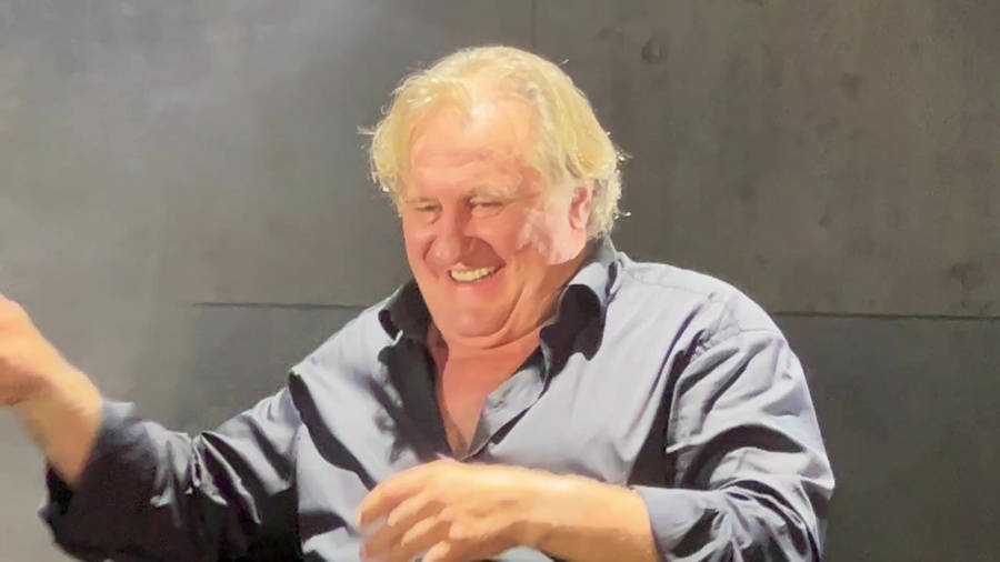 Gérard Depardieu Smiling Wide Wallpaper