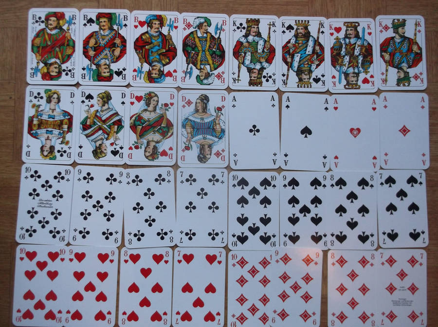 German Skat Playing Cards Layout Wallpaper