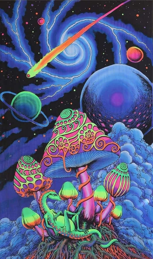 Get Cozy With The Mushroom Phone Wallpaper
