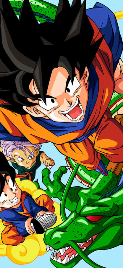 Get Ready For Exciting Dragon Ball Action On Your Iphone Wallpaper