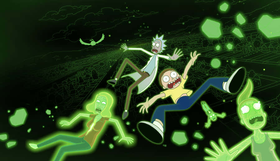 Get Ready For The Adventure Using Your Rick And Morty Laptop Wallpaper