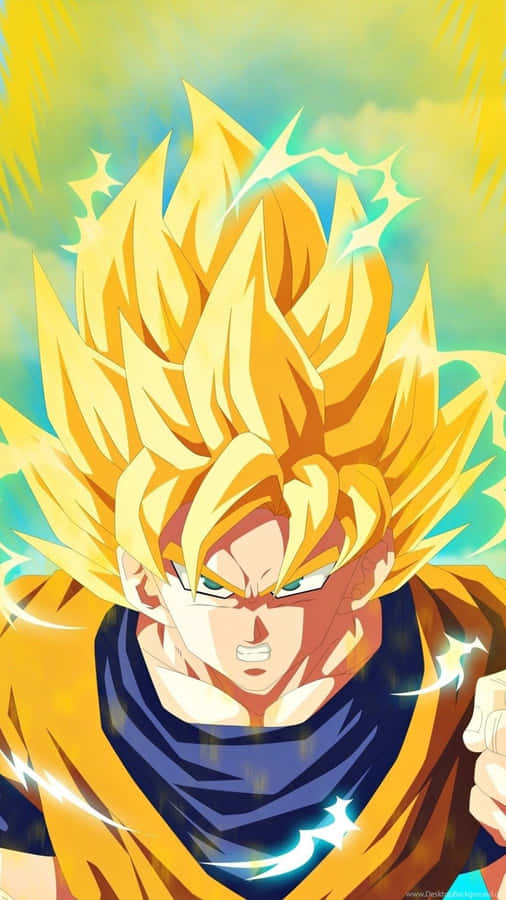 Get Ready For The Ultimate Battle With Dragon Ball Iphone Wallpaper