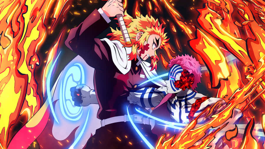 Get The Best Out Of Your Gaming Experience With This Demon Slayer Laptop. Wallpaper