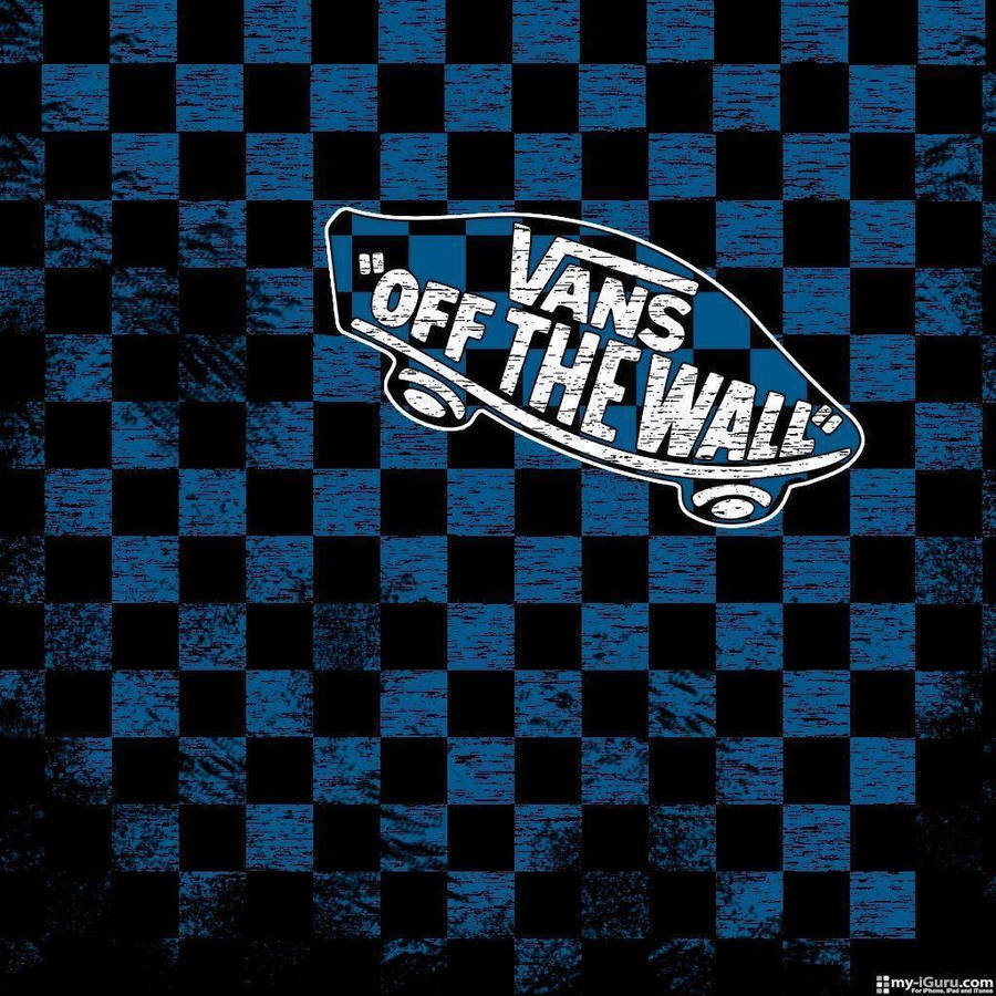 Get Your Off The Wall Style With This Checkered Blue Vans Sneaker! Wallpaper