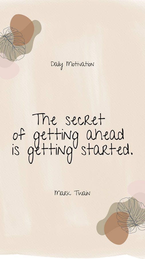 Getting Ahead Motivational Quotes Aesthetic Wallpaper