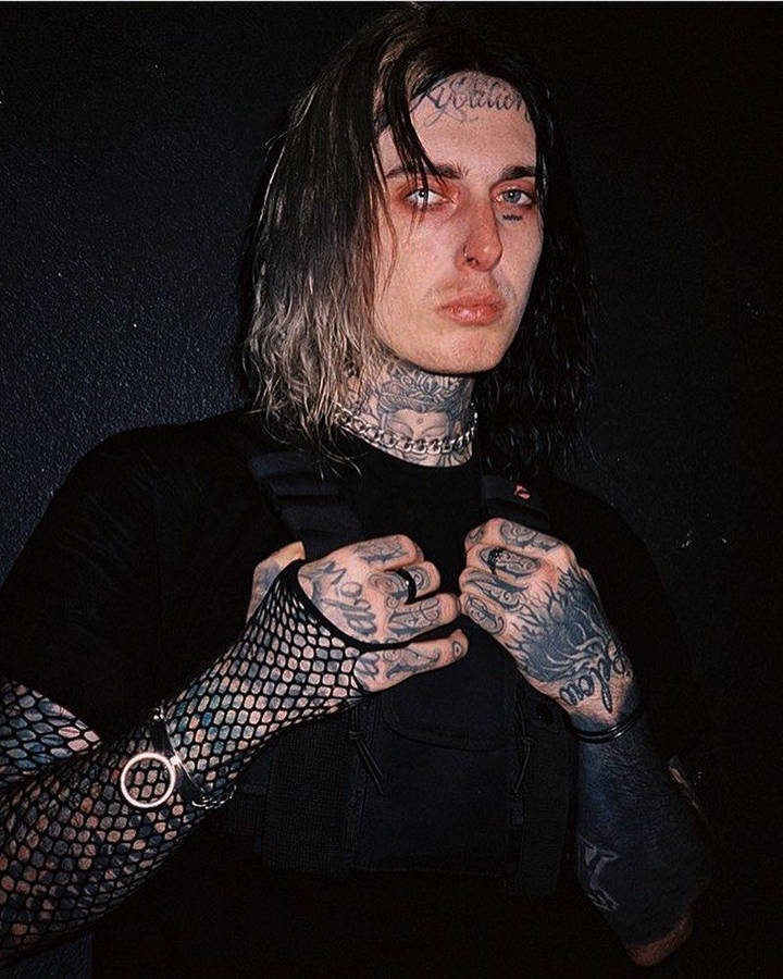 Ghostemane Fishnet Arm Sleeve Wallpaper