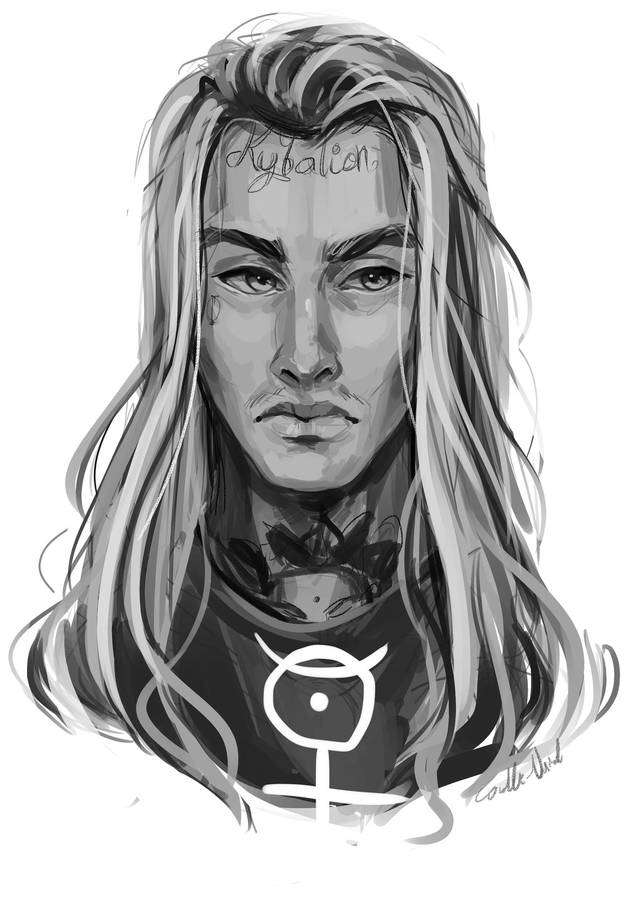 Ghostemane Greyscale Digital Illustration Wallpaper