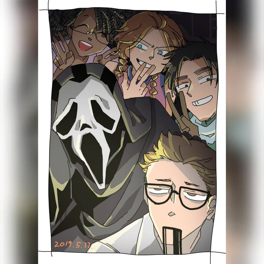 Ghostface Pfp With Friends Wallpaper