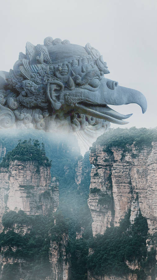 Giant Garuda Stone Wallpaper