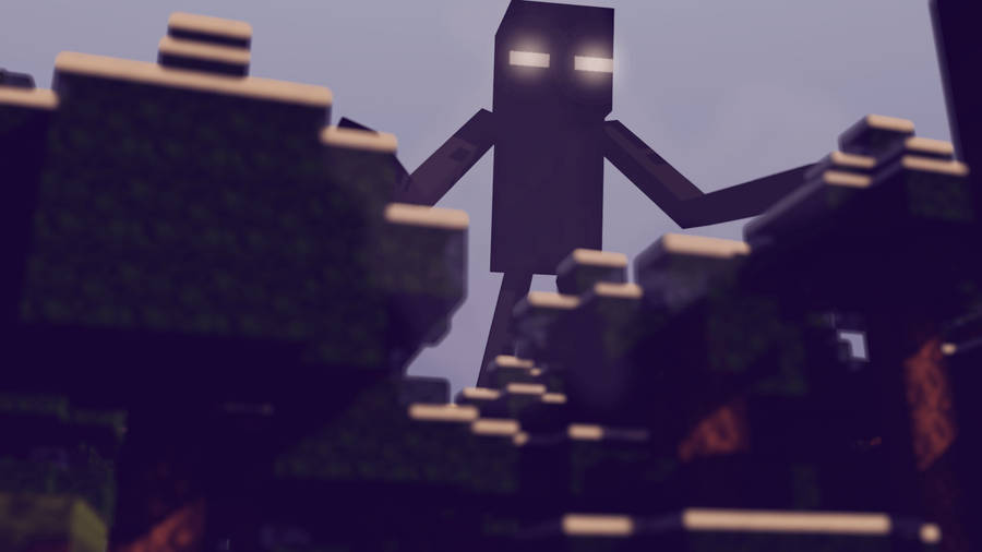 Giant Minecraft Enderman Wallpaper