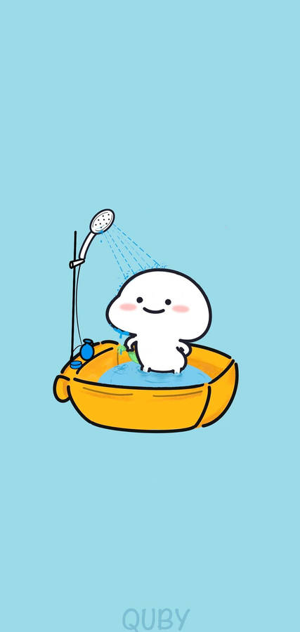 Giddy Pentol Taking A Bath Wallpaper