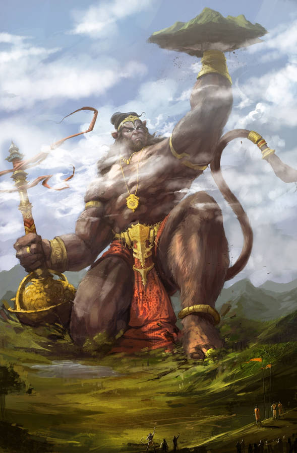 Gigantic Hindu God Hanuman Wallpaper