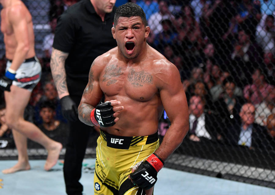 Gilbert Burns During A Professional Mma Match Wallpaper