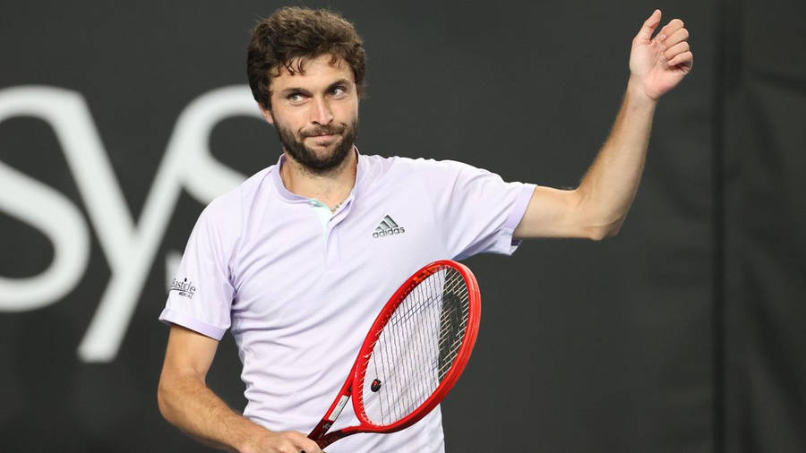 Gilles Simon And Thumbs Up Wallpaper