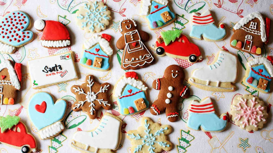 Gingerbread Cookies Christmas Laptop Wallpaper