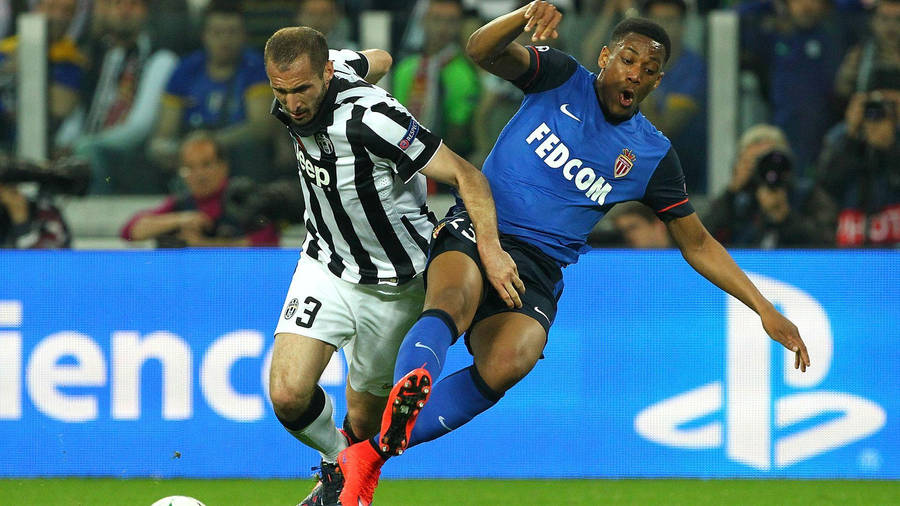 Giorgio Chiellini Anthony Martial Uefa Champions League Wallpaper