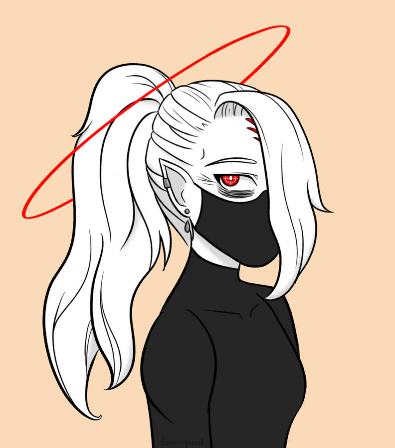 Girl With Red Eye Halloween Pfp Wallpaper