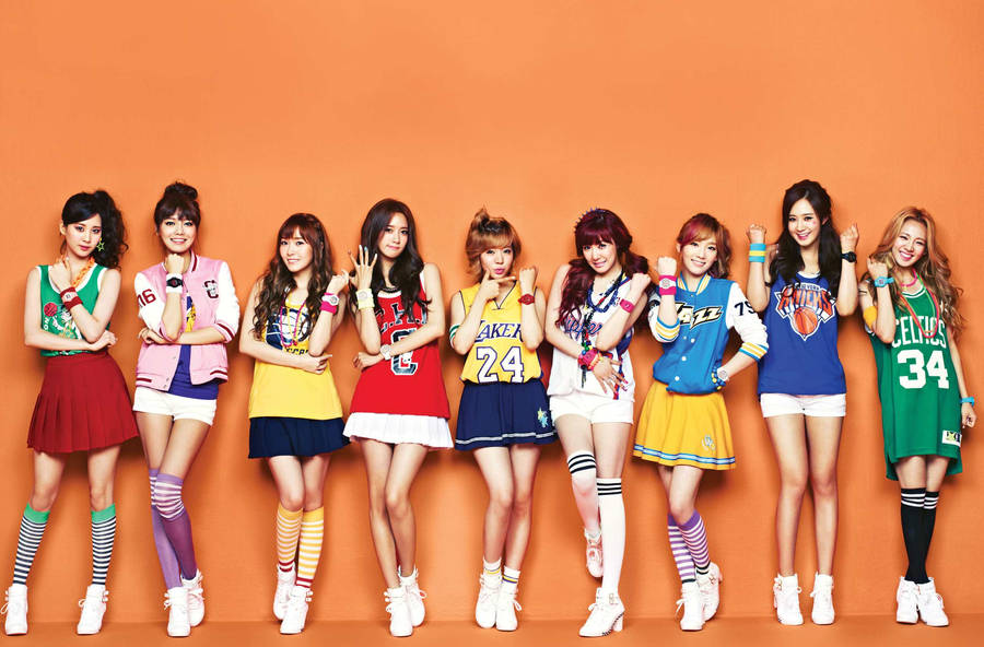 Girls' Generation In Jerseys Wallpaper