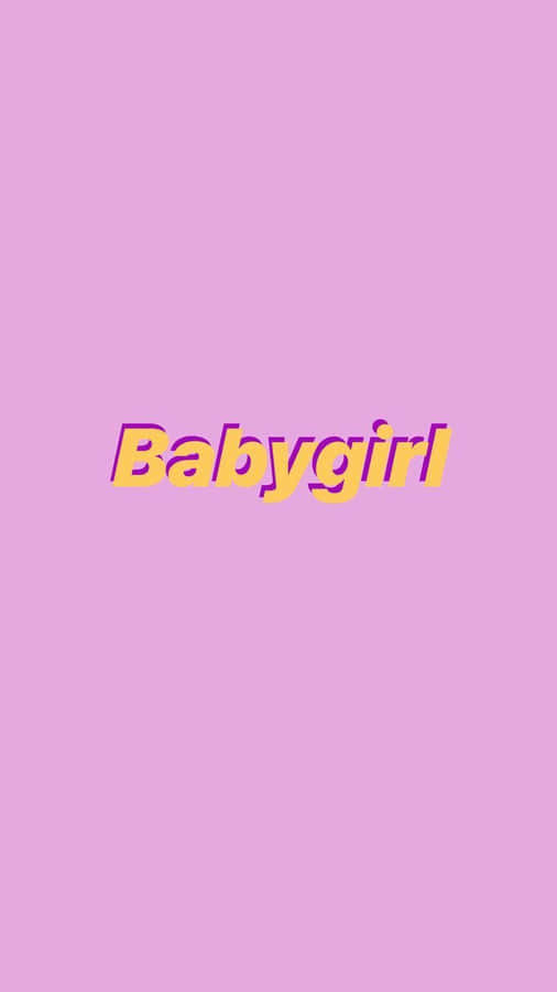 Girly Aesthetic Babygirl In Purple Wallpaper