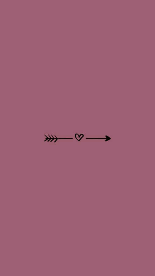 Girly Aesthetic Heart And Arrow Wallpaper