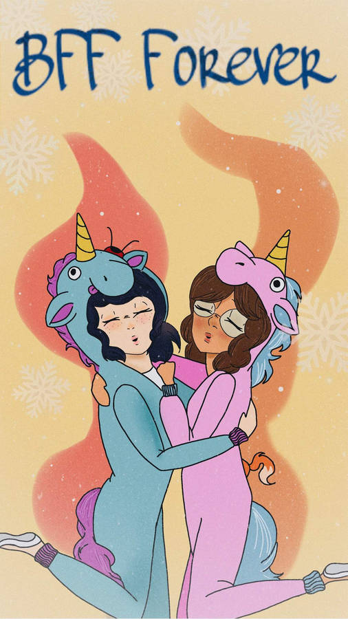 Girly Bff Unicorn Onesies Wallpaper