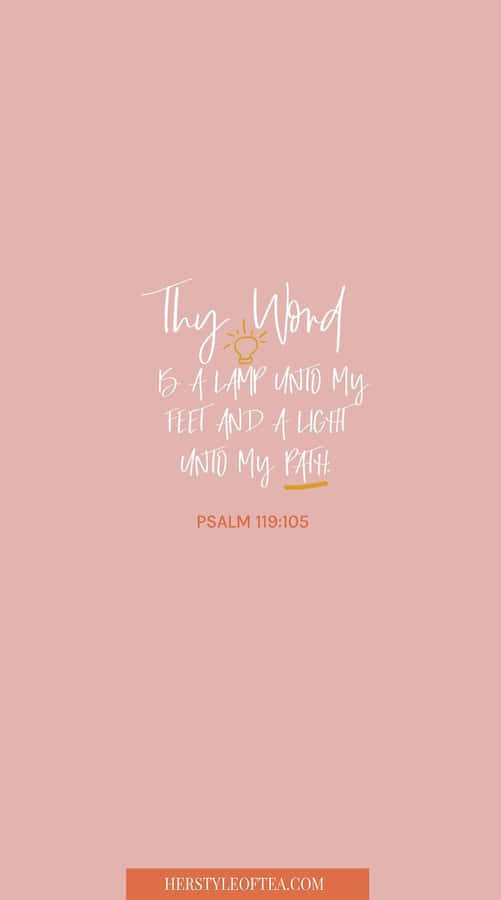 Girly Bible Verse In Basic Theme Wallpaper